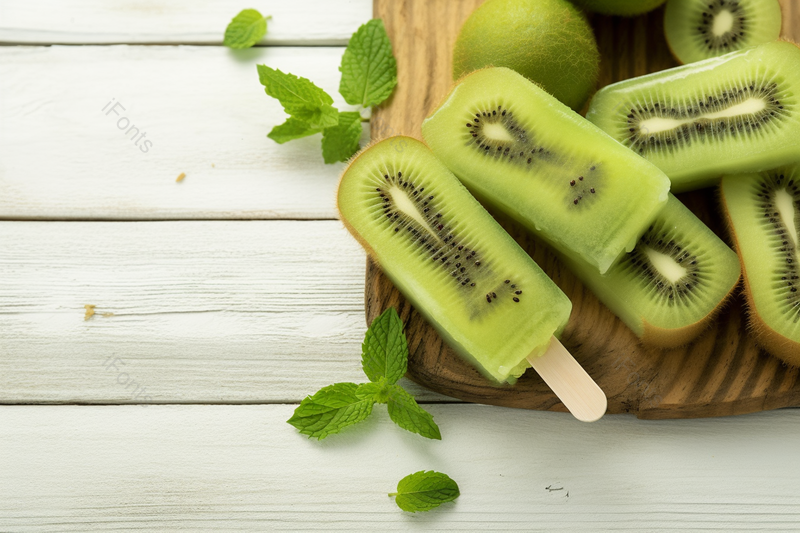 夏季解暑冰棍猕猴桃冰激凌美食摄影背景,高清,摄影图,摄影图片,图片大全,摄影图免费下载